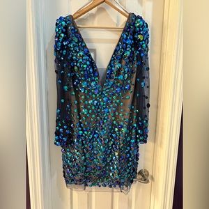 Sexy beaded dress Lara design  cocktail, prom,